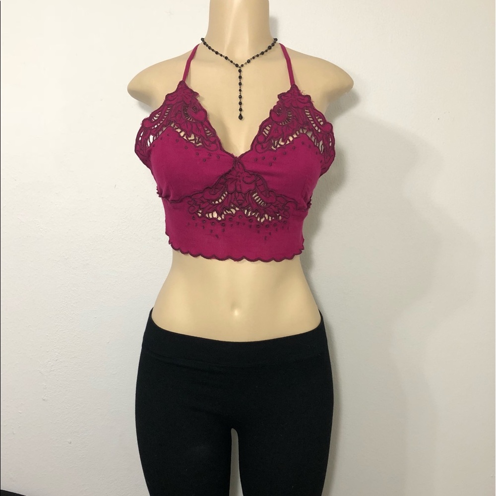 NWT Free People raspberry top